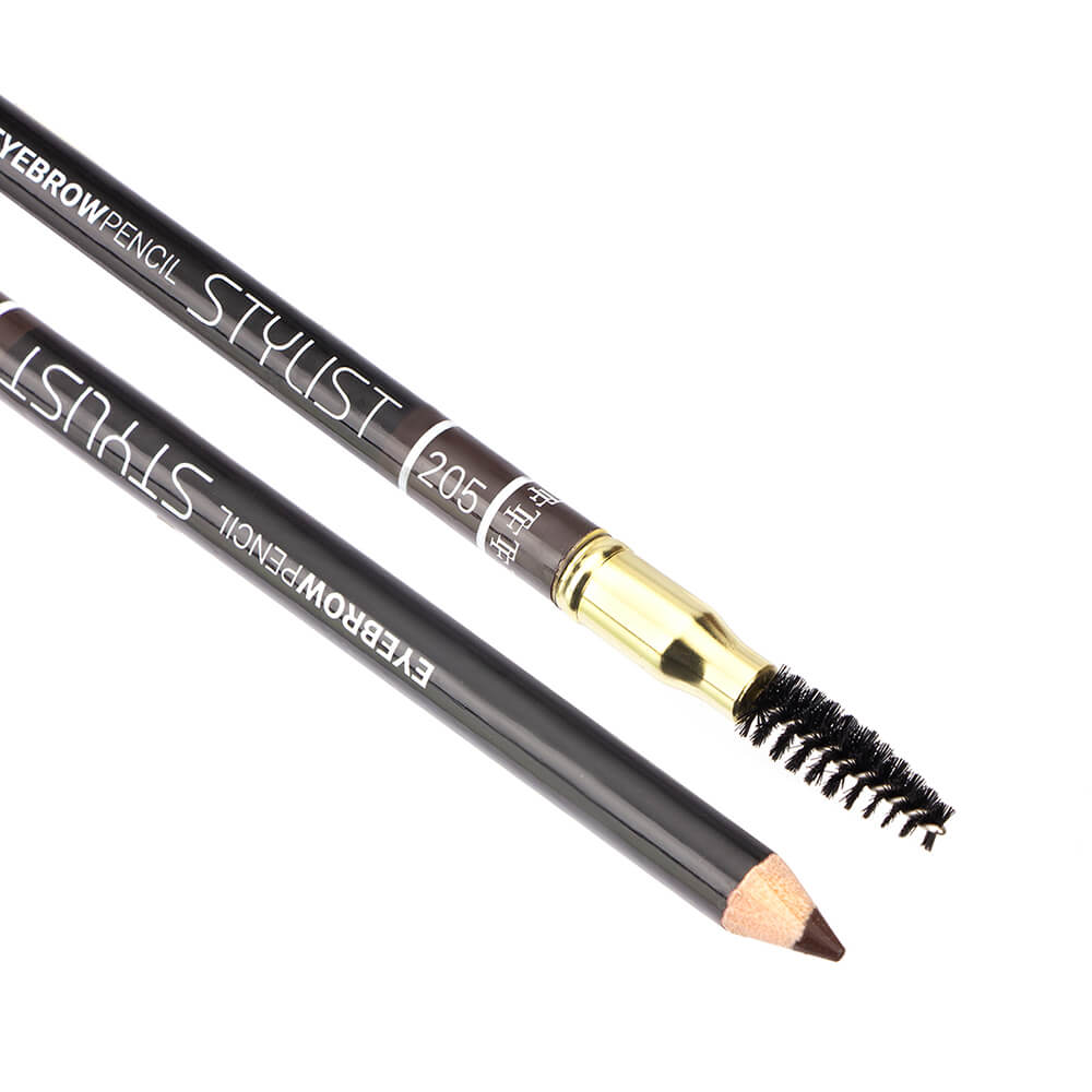 Карандаш для бровей W-214-205C тон №205 "Eyebrow Pencil Stylist" со щеточкой "коричневый"