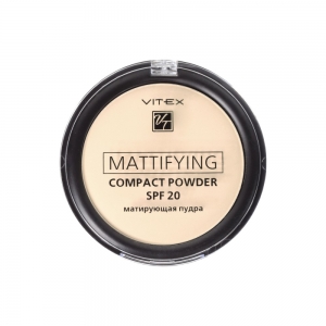 Матирующая пудра для лица Vitex Mattifying compact powder SPF20 тон 01 Porcelain