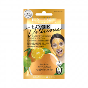 Bio маска для лица Look Delicious Энергизирующая с натур.скрабом Orange&Lime, 10мл