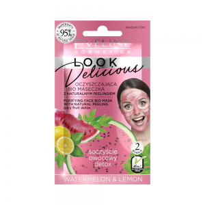 Bio маска для лица Look Delicious Очищающая с натур.скрабом Watermelon&Lemon, 10мл 
