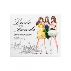 Landa Branda, Палетка теней для глаз 6 тонов (natural quartz)розовый/какао/темно-коричн/роз.кварц/тауп/коричн