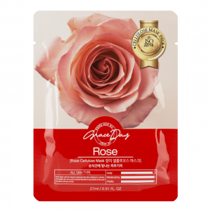 Маска для лица Grace Day с экстрактом розы, тканевая, 27мл